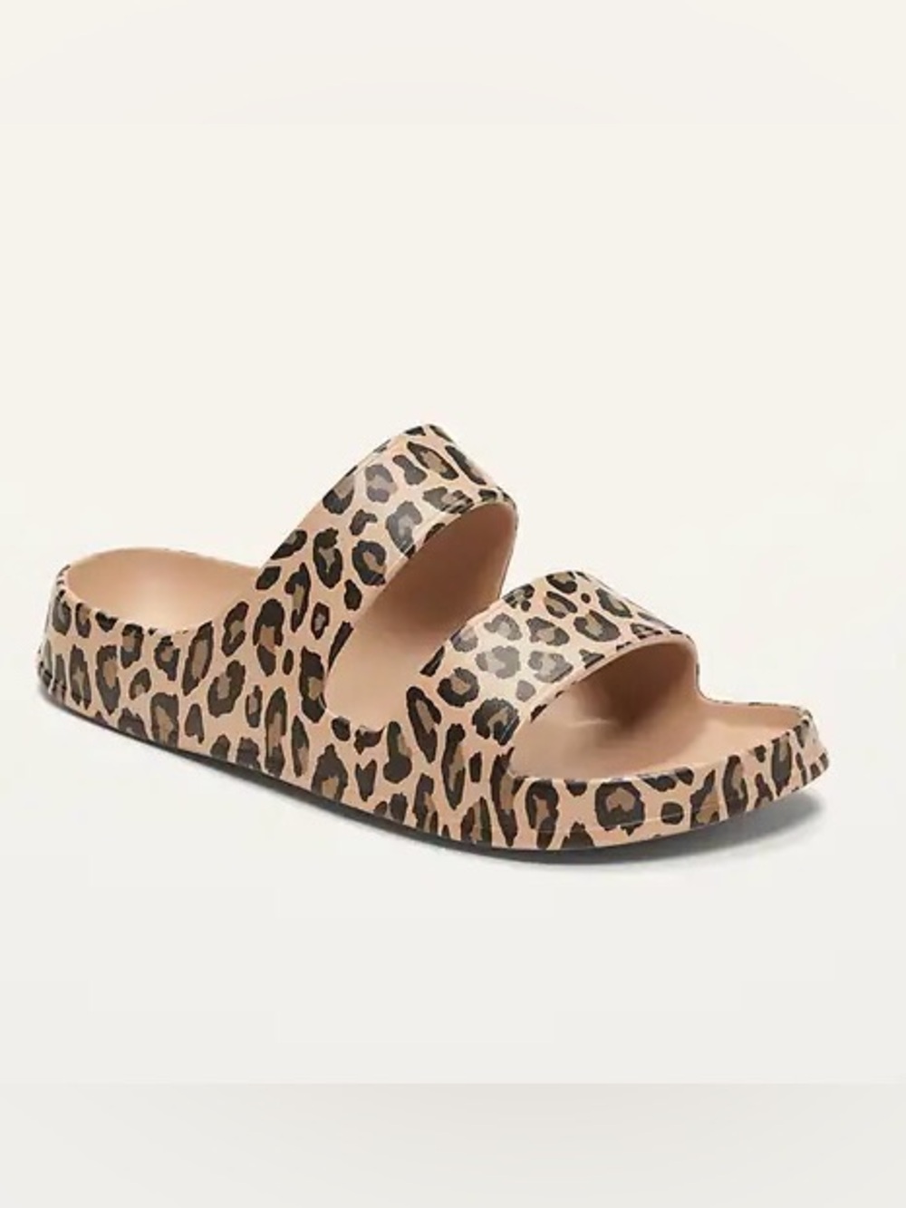 Old Navy Leopard Print Dual-Strap Slide Sandals